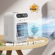 Portable USB Air Cooler Mini Aircond Mist Fan Cooling Fan Touch Control Humidifier