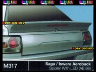 M317 Proton Iswara Aeroback Fiber Spoiler With LED (AE86) Body kit Bodykit