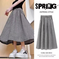 Summer Feminine High-Waist Thin Black Checked Skirt - Stylish 2025 Design IYX0