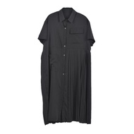 XITAO Dress Solid Single Breasted Dress Women Dress