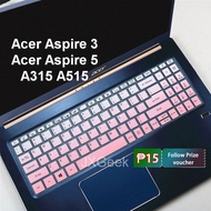 For Acer Keyboard Cover Acer Aspire 3 Aspire 5 A315 A515 TMP214-52 3P50 Ryzen 3 Soft Silicone Keyboa