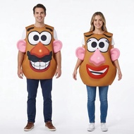 ZH【 Ready Stock】Funny Potato Head Costume Mr. and Mrs. Potato Head Matching Outfit Halloween Cosplay