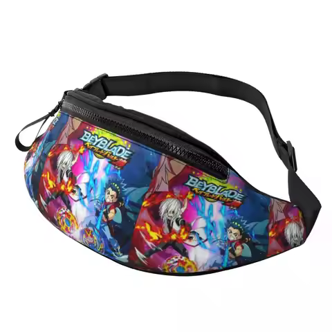 Beyblade Burst Evolution Waist Bag for Women Men Crossbody Fanny Pack Running Phone Money Pouch