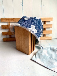 椿花雙面頭巾帽 手術帽 化療帽 烘焙帽 料理帽 工作帽 有3款