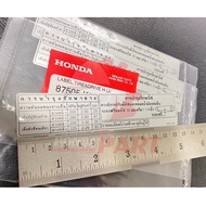 Sticker Warning Sign Rubber Honda C125 Genuine (Genuine Product)