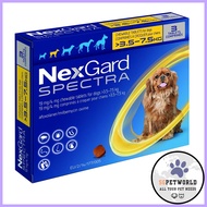 Nexgard Spectra for Small Dogs 3.6 to 7.5 Kg (Yellow) 3 Chews