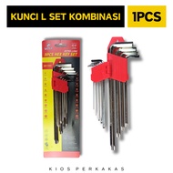 L-Shaped Combination Key Set WOLF 9Pcs Long WOLF Key Long Star Key WOLF L Combination Key