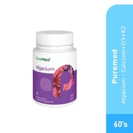 PUREMED Algacium 60's for Bone Supplement with Calcium, Vitamin D3, Vitamin K2 HTM Pharmacy