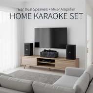KARAOKE SET - PV AUDIO 6.5"JB-6006 Speaker 100W + PV AUDIO DS-9702-KB203 Digital Mixer Karaoke Ampli