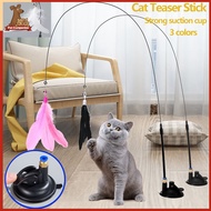 4in1 Cat Toys Cat Teaser Toys Stick Cat Stick Feather Stick Cat Toy Curved Feather Stick