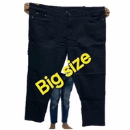[Saiz Besar 40-48) Seluar Jeans Lelaki Saiz Besar Seluar Longgar Jumbo Panjang Plus Size Men's Loose