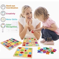 WOODEN PUZZLE EDUCATIONAL TOY WOODEN HIJAIYAH FRUIT TRANSPORTATION ANIMALS