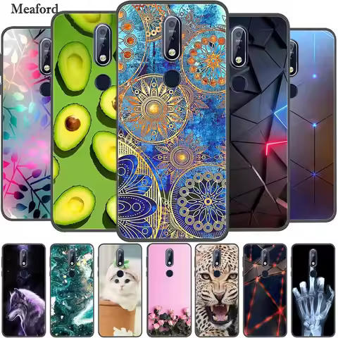 For Nokia 7.1 7.2 Case Fashion Silicone TPU Soft Cover Phone Case For Nokia 7.2 Nokia7 Coque Wolf Sh