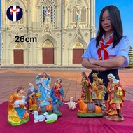 Set of 3 kings in a 26cm statue set to decorate a Christmas grotto