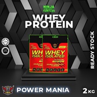2 Bag Whey Protein Isolated Susu Supplement Gym Power Mania