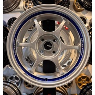 Advan RG1 16x7 4x100 / 5x114.3 ET38 GLOSS BLACK / SILVER new sport rim (PRICE FOR 1 SET)