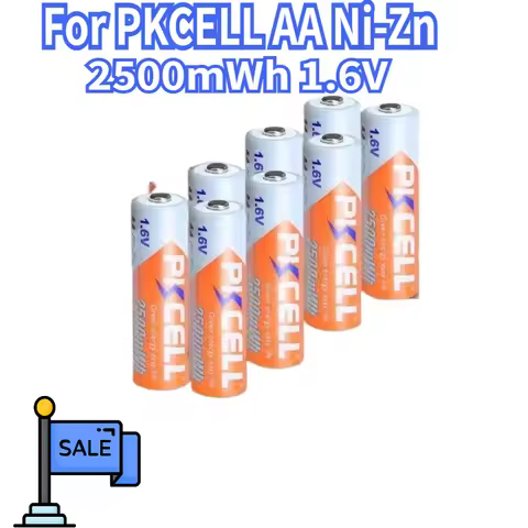 8Pcs 2500mWh 1.6V For PKCELL AA Ni-Zn Rechargeable Battery Aa NIZN Batteries 2A
