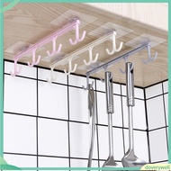 (Doverywell) Kitchen Utensil Cup Holder Rack Under Shelf Board Hook Cupboard Hanger Organizer