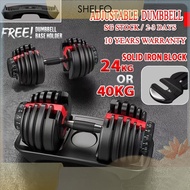 Quick Adjustable Dumbbell Set 24/40Kg Dumbbell Stand Perfect For Home Gym Workouts