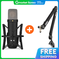 ไมโครโฟนคอนเดนเซอร RODE NT1 ซิญนาทูร์แบล็ค x แพ็กเกจขาตั้งแบบพับ PSA+