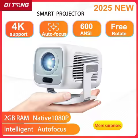 DITONG X3Plus HD projector Native 1080P support 4K WIFI6 BT5.4 Android projector Auto-focus Auto-key