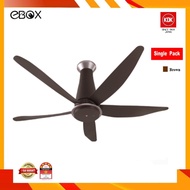 KDK K15YX-RBR 60" Remote Control Ceiling Fan - Kaze DC Motor (BROWN)