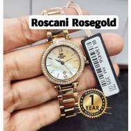Roscani Rosegold Jam Perempuan Jam Hadiah Jam Manik Quartz