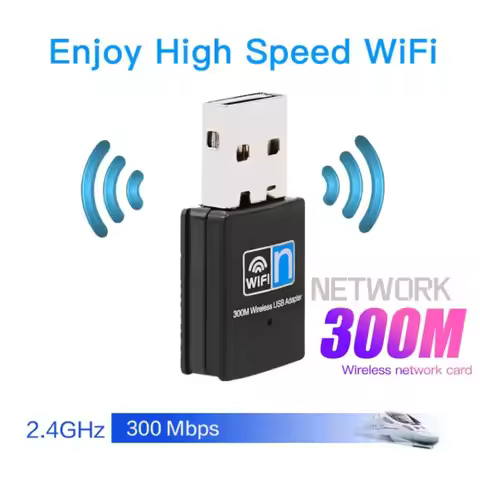USB WIFI Adapter 300Mbps USB WiFi Wireless Adapter USB Network Adapter 2.4G Wireless Dongle Network 
