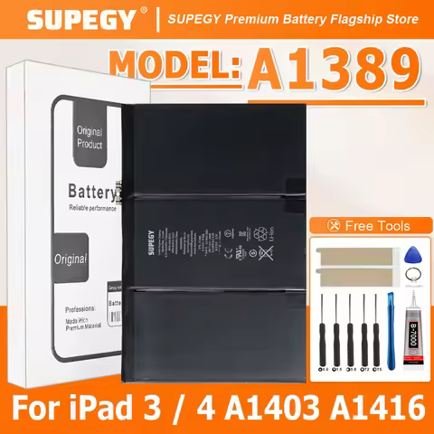 A1389 Battery For iPad 3 A1403 A1416 A1430 A1433 A1458 iPad3 iPad4 tablet Repair Part Capacity Table