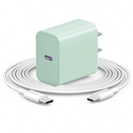 20W PD Colorful Fast Charging Adapter + 3.3ft/100cm C To C High-Efficiency Data Transfer Fast Chargi