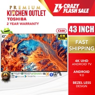 【OWN TRUCK DELIVERY】Toshiba 43 Inch 4K UHD Android TV 43C350KP | Klang Valley Only | Bezel Less Desi