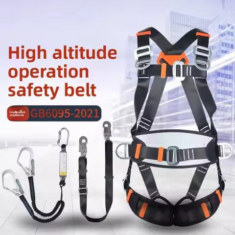 High-Altitude Electrician Safety Harness 5-Point Full Body Wind Power Fall Protection Wear-Resistant