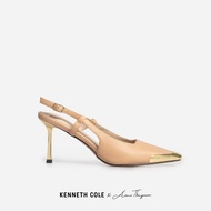 KENNETH COLE x ANNE THONGPRASOM รองเท้าส้นสูงผู้หญิง รุ่น ADIA SLINGBACKS COOKIE DOUGH สีนู้ด ( HEL 