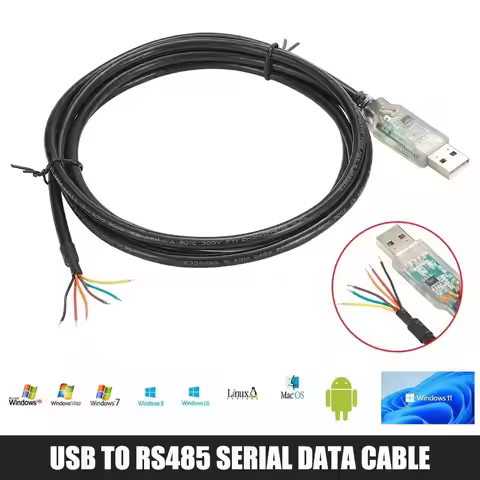 New FTDI Chip usb to RS485 Cable with TX/RX LEDs 6ft to wire end adapter USB-RS485-WE compatible rs4