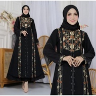 GAMIS ABAYA TURKEY KAYLA BORDIR PAYET / TERBARU GAMIS ABAYA HITAM /