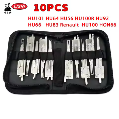 10pcs LISHI 2IN1 Decoder HU101 HU64 HU56 HU100R HU92 HU66 HU83 Renault HU100 HON66 Lishi Pick Tool D