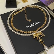 國際精品CHANEL 香奈兒獅子造型雙層珍珠項鍊 代購服務