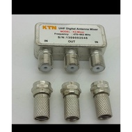 TV antenna splitter mixer signal amplifier