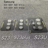 สำหรับ Samsung Galaxy S22 S23 S22พิเศษ + S23กระจกกล้องถ่ายรูป3D 9ชั่วโมงเลนส์กล้องถ่ายรูปกระจกเทมเปอร์ฟิล์มกันกระแทกเลนส์