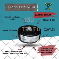 15 ampere donut toroid transformer ct 55v - 45v