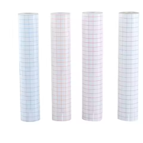 100cm Roll Clear Vinyl Application Tape Alignment Grid Transfer Paper Tape Adhesive DIY Transfer Tap