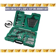 SATA 09014A - 128PC 1/4"+3/8"+1/2"DR.SOCKET SET