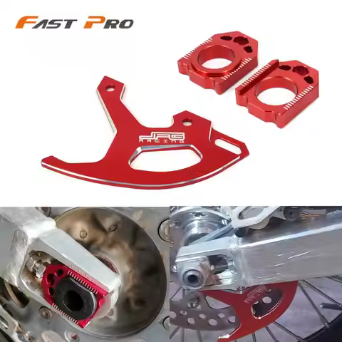 Rear Brake Disc Guard Cover Chain Adjuster Axle Block For Honda CR125R CR250R CRF250R CRF250X CRF450