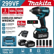 Makita  299V impact wrench 1000Nm Brushless Cordless electric wrench Power tool 1/2" recharg wrench