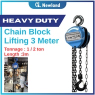 Chain Block 1 Ton / 2 Ton  x 3 m / Heavy Duty Chain Block Lifting 3 Meter / Rantai Besi