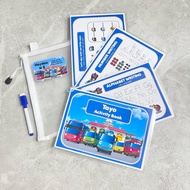 SG CustomMade - 3-4 Year Old Tayo Little Bus Customize Personalize Activity Book | Game Pack | Birth