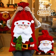 KY🎁Large Christmas Gift Bag Christmas Decoration Christmas Eve Santa Snowman Candy Children Gift Bag A7WI