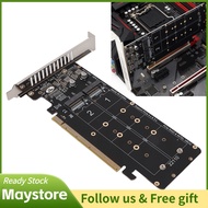 Maystoree-my aqxreight PCIE X16 to M 2 Key Expansion Card NVMEx4 SSD 2U Server Array with LED Indica