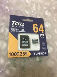 【TCELL 冠元】SUPERIOR microSDXC UHS-I A1 U1 V10 100MB 64GB 記憶卡