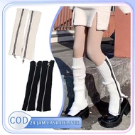 1 Pair Lolita Socks Lolita Socks Leg Warmer Socks Wrinkle Warmer Zipper White Leg Warmer Socks